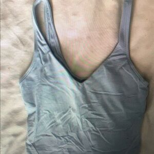 Women's Light Blue V-Neck Top